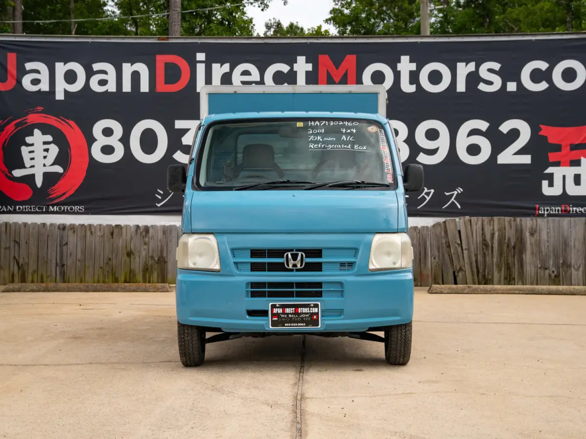 2001 Honda Acty Refrigerated Box Truck, a blue Kei Truck, for sale at Japan Direct Motors in Irmo, SC (photo 4 of 18)