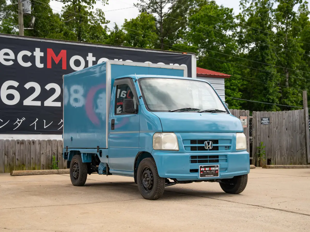 2001 Honda Acty Refrigerated Box Truck, a blue Kei Truck, for sale at Japan Direct Motors in Irmo, SC (photo 5 of 18)