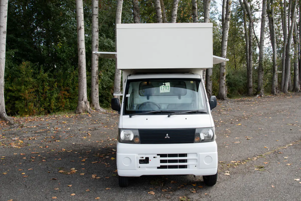 2001 Mitsubishi Minicab Food Truck, a black Kei Truck, for sale at The Import Guys in Ferndale, WA (photo 2 of 15)
