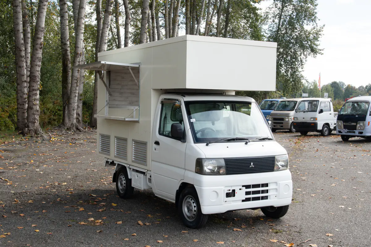 2001 Mitsubishi Minicab Food Truck, a black Kei Truck, for sale at The Import Guys in Ferndale, WA (photo 3 of 15)