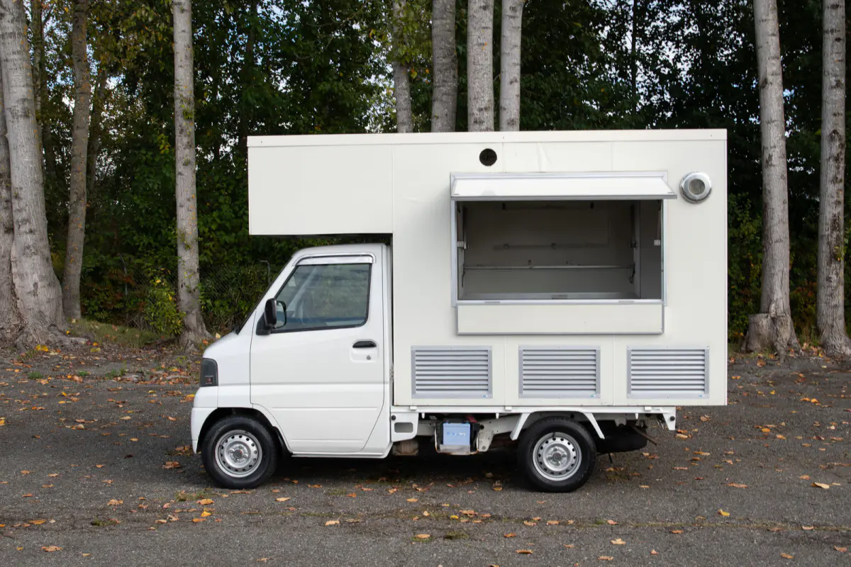 2001 Mitsubishi Minicab Food Truck, a black Kei Truck, for sale at The Import Guys in Ferndale, WA (photo 7 of 15)