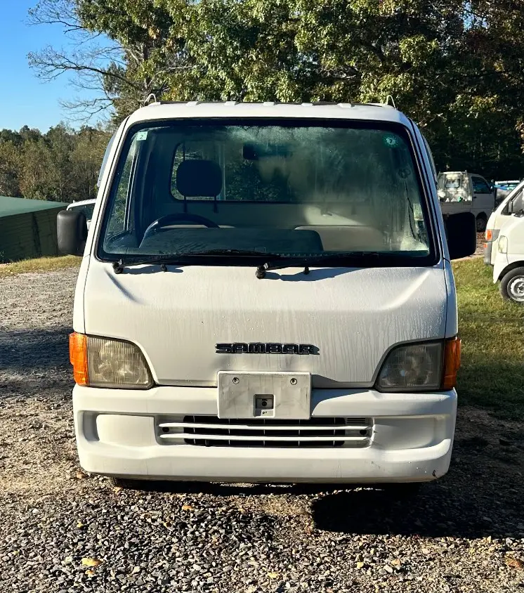 2001 Subaru Sambar 4WD, a white Kei Truck, for sale at Mayberry Mini Trucks in Mount Airy, NC (photo 2 of 12)