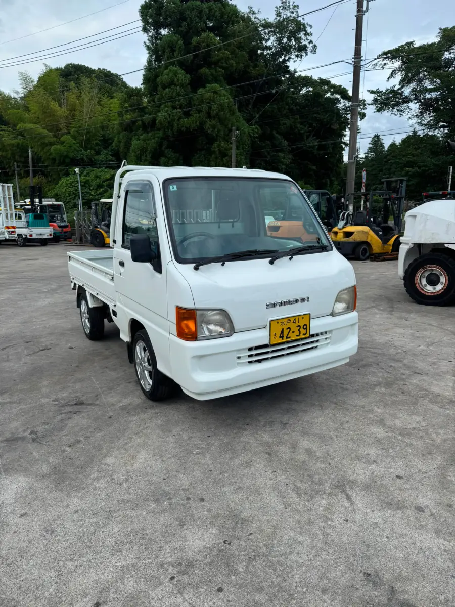 2001 Subaru Sambar 4x4, a white Kei Truck, for sale at Skyline Kei Trucks in Houston, TX (photo 1 of 9)