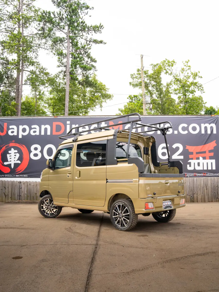 2023 Daihatsu Hijet Deckvan, a green off-road Kei Truck, for sale at Japan Direct Motors in Irmo, SC (photo 2 of 21)