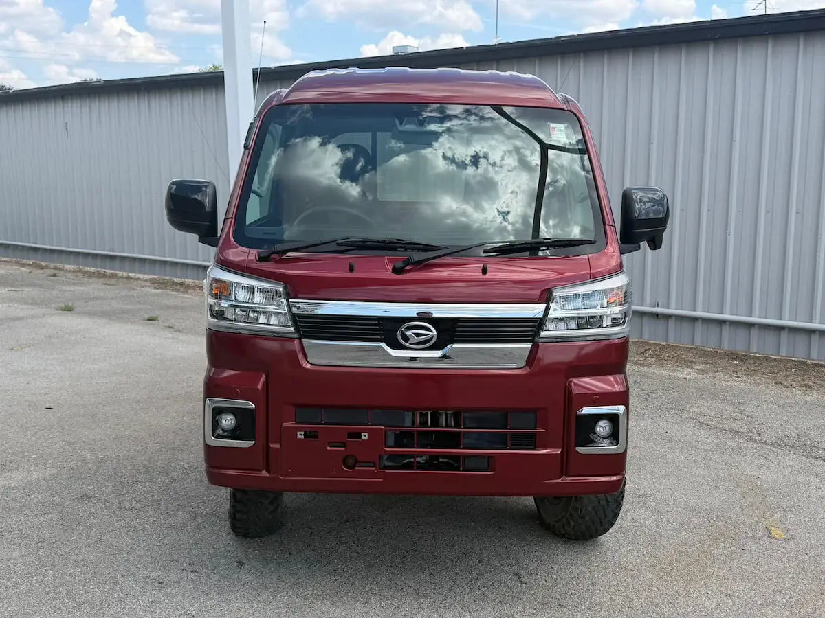 2023 Daihatsu Hijet Jumbo Cab, a red off-road Kei Truck, for sale at Weatherford Mini Trucks in Weatherford, TX (photo 3 of 14)