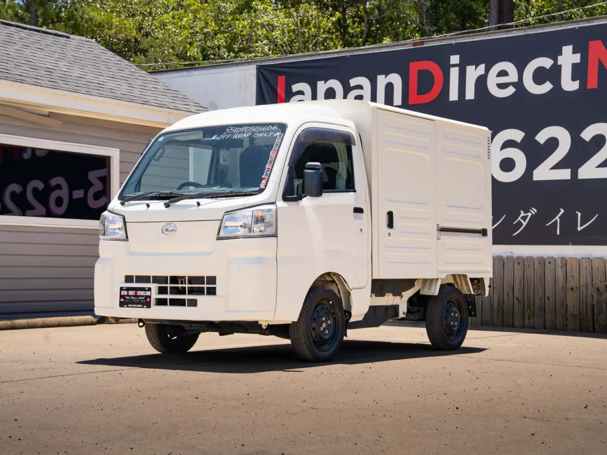 2023 Daihatsu Hijet, a black off-road Kei Truck, for sale at Japan Direct Motors in Irmo, SC (photo 3 of 19)