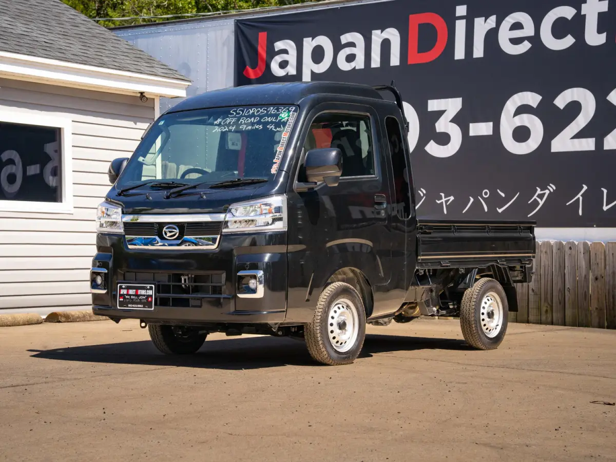 2024 Daihatsu Hijet, a black off-road Kei Truck, for sale at Japan Direct Motors in Irmo, SC (photo 3 of 13)