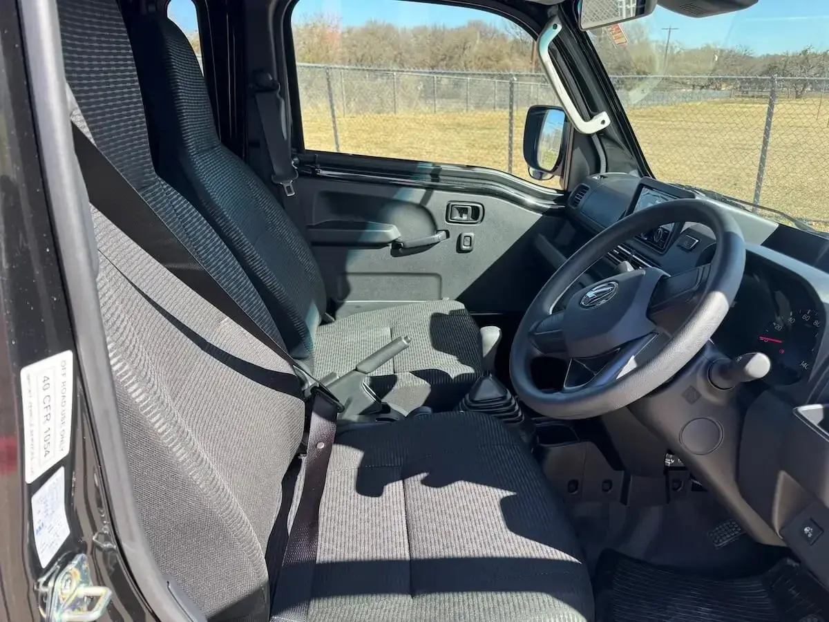 2025 Daihatsu Hijet Jumbo Hard Cargo Edition, a black off-road Kei Truck, for sale at Weatherford Mini Trucks in Weatherford, TX (photo 4 of 8)