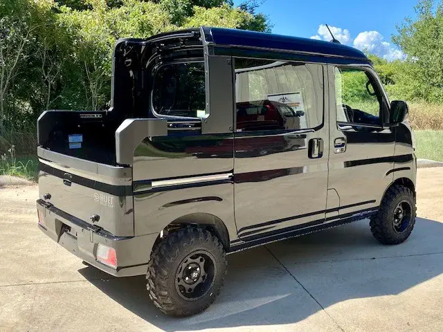2026 Daihatsu Hijet Deck Van, a black off-road Kei Truck, for sale at Weatherford Mini Trucks in Weatherford, TX (photo 2 of 12)