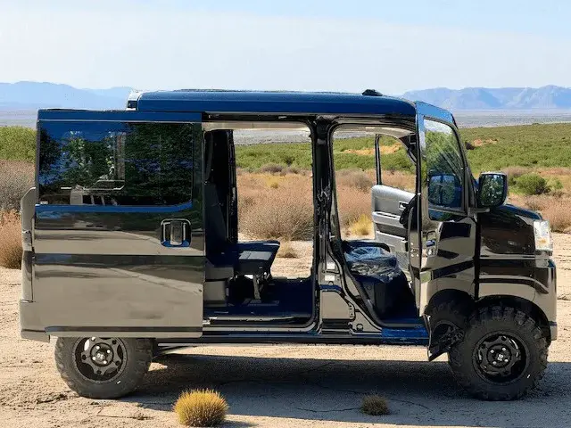 2026 Daihatsu Hijet Deck Van, a black off-road Kei Truck, for sale at Weatherford Mini Trucks in Weatherford, TX (photo 5 of 12)