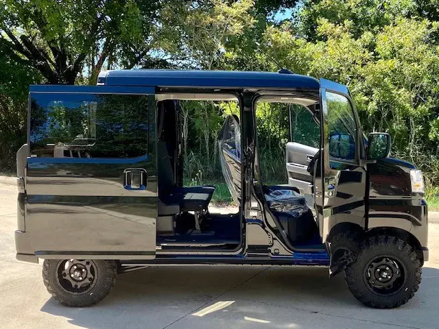 2026 Daihatsu Hijet Deck Van, a black off-road Kei Truck, for sale at Weatherford Mini Trucks in Weatherford, TX (photo 6 of 12)