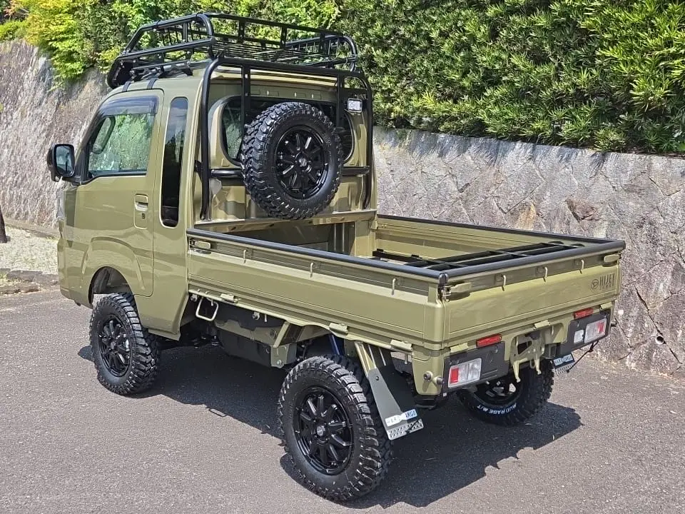 2026 Daihatsu Hijet Extreme, a green off-road Kei Truck, for sale at Mini Monsters USA in St. George, UT (photo 5 of 16)