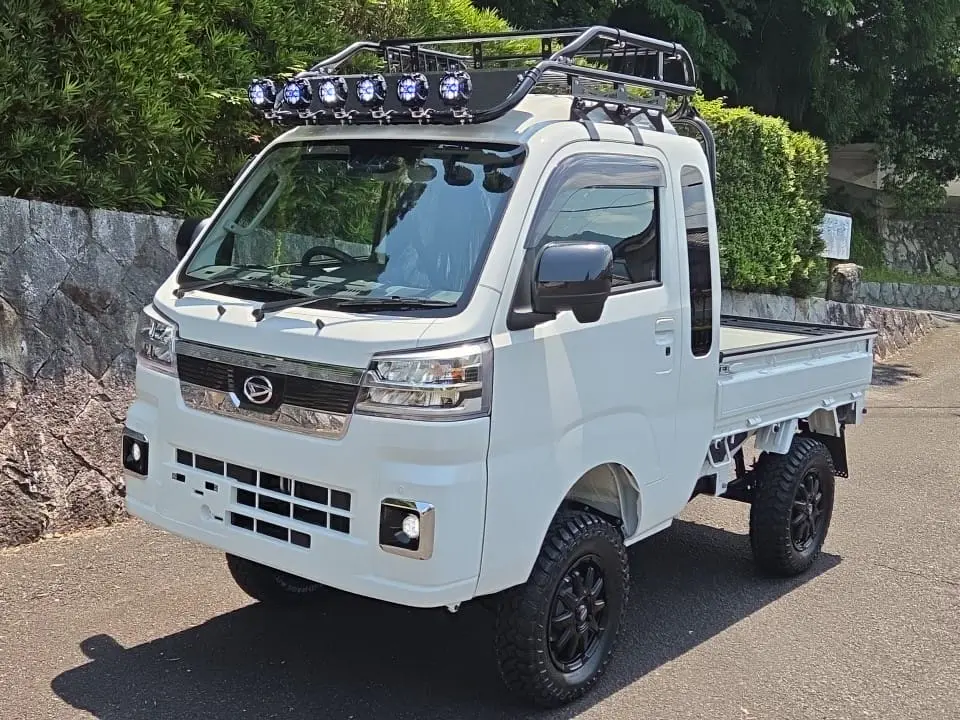 2026 Daihatsu Hijet Extreme, a white off-road Kei Truck, for sale at Mini Monsters USA in St. George, UT (photo 1 of 16)