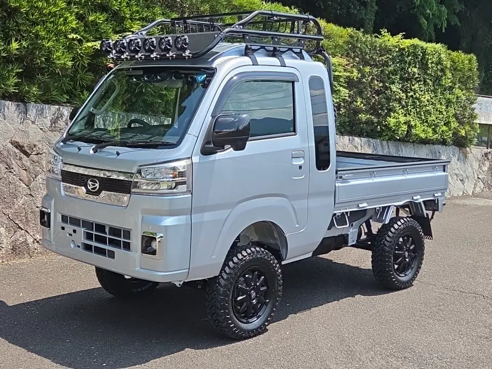 2026 Daihatsu Hijet Extreme, a silver off-road Kei Truck, for sale at Mini Monsters USA in St. George, UT (photo 2 of 19)