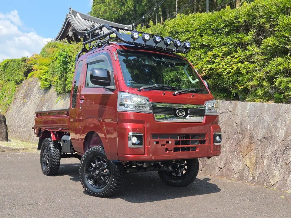 2026 Daihatsu Hijet Extreme, a red off-road Kei Truck, for sale at Mini Monsters USA in St. George, UT (photo 3 of 19)