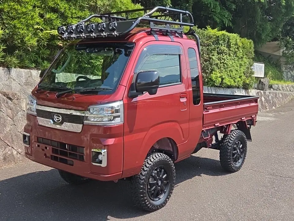 2026 Daihatsu Hijet Extreme, a red off-road Kei Truck, for sale at Mini Monsters USA in St. George, UT (photo 4 of 19)