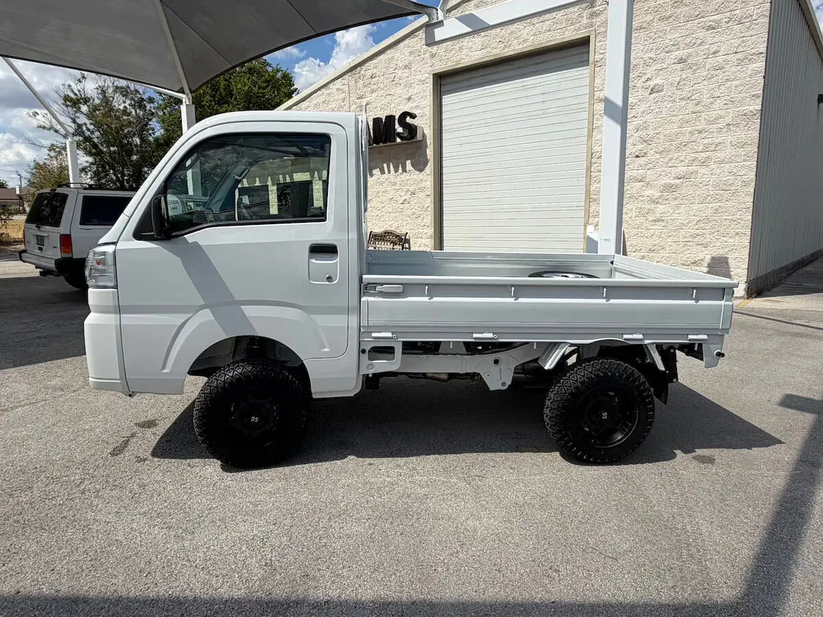 2026 Daihatsu Hijet Farming Package, a white off-road Kei Truck, for sale at Weatherford Mini Trucks in Weatherford, TX (photo 10 of 11)