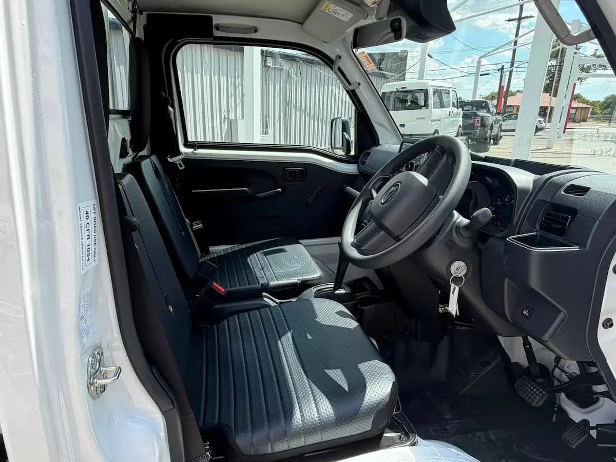2026 Daihatsu Hijet Farming Package, a white off-road Kei Truck, for sale at Weatherford Mini Trucks in Weatherford, TX (photo 6 of 11)