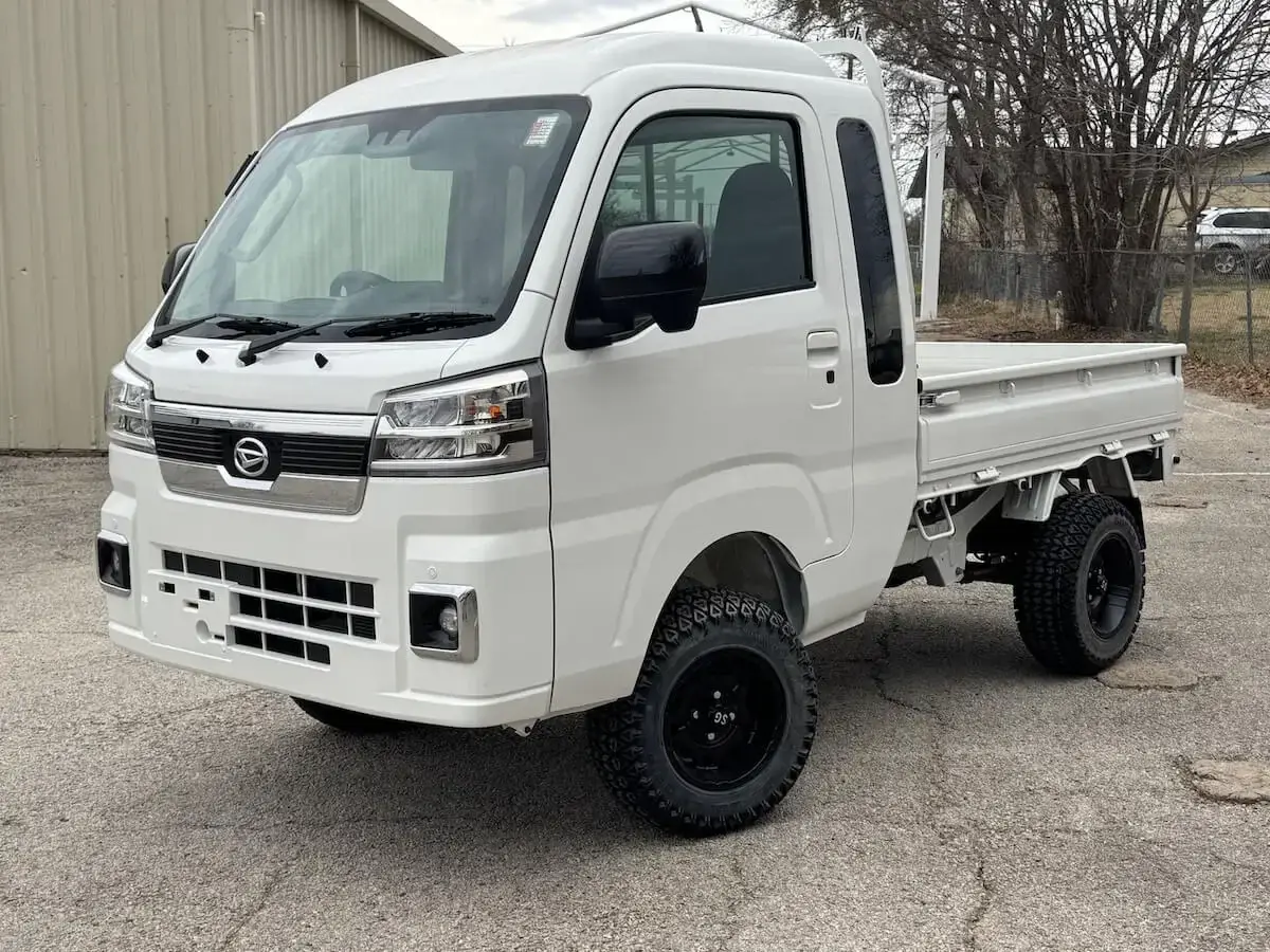 2026 Daihatsu Hijet Jumbo Cab Farming Package, a white off-road Kei Truck, for sale at Weatherford Mini Trucks in Weatherford, TX (photo 2 of 5)