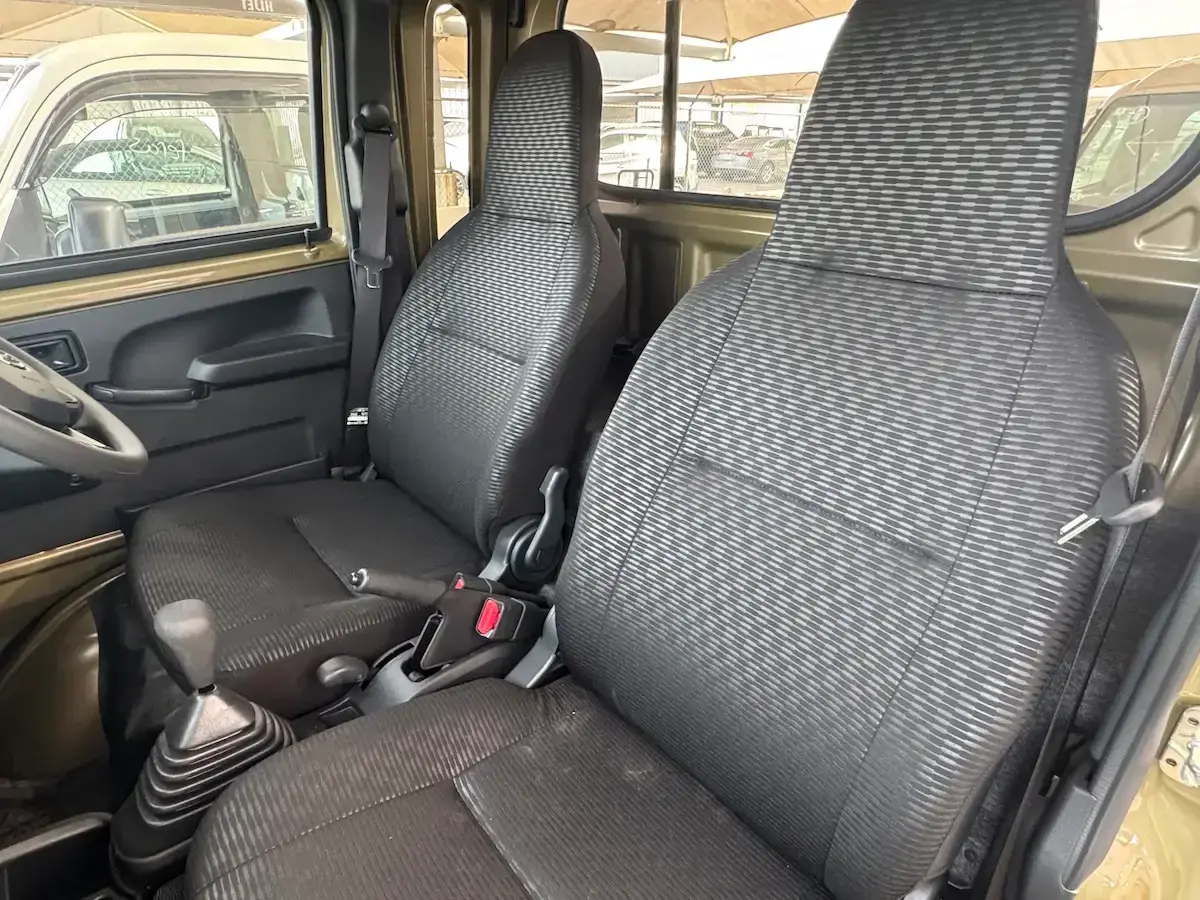 2026 Daihatsu Hijet Jumbo-Farming Package, a khaki green off-road Kei Truck, for sale at Weatherford Mini Trucks in Weatherford, TX (photo 6 of 10)
