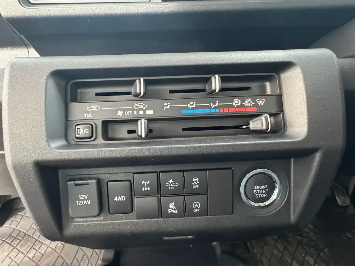2026 Daihatsu Hijet Jumbo-Farming Package, a khaki green off-road Kei Truck, for sale at Weatherford Mini Trucks in Weatherford, TX (photo 7 of 10)