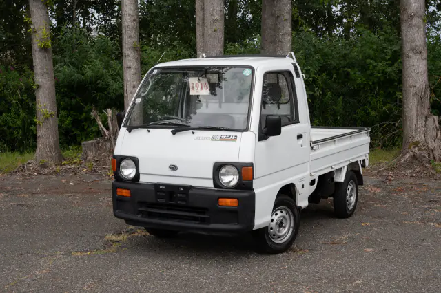 1992 Subaru Sambar 2Hi-4Hi, EL Gear, a gray Kei Truck, for sale at The Import Guys in Ferndale, WA