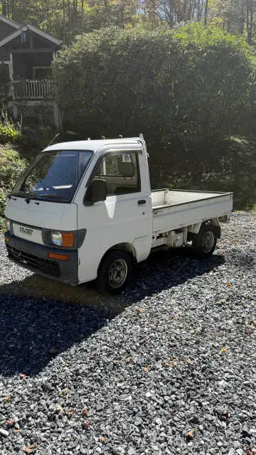 1994 Daihatsu Hijet "Climber" 4x4, a white Kei Truck, for sale at Mars Mini Trucks in Mars Hill, NC