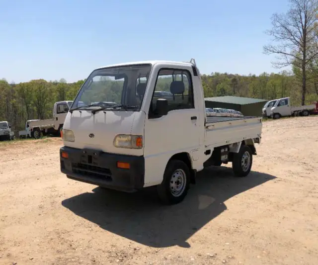1994 Subaru Sambar 4WD, a white Kei Truck, for sale at Mayberry Mini Trucks in Mount Airy, NC