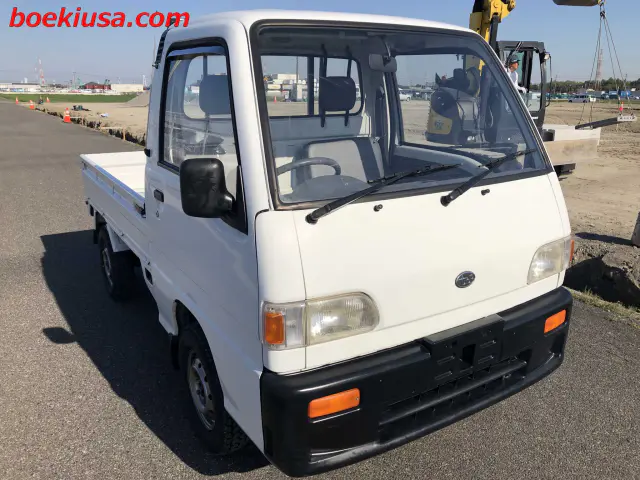 1994 Subaru Sambar 4x4, a white Kei Truck, for sale at Boeki USA in Paterson, NJ