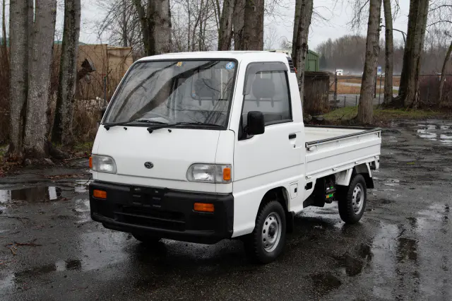 1994 Subaru Sambar, a black Kei Truck, for sale at The Import Guys in Ferndale, WA