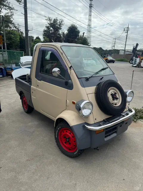 1996 Daihatsu Midget II, a beige Kei Truck, for sale at Skyline Kei Trucks in Houston, TX