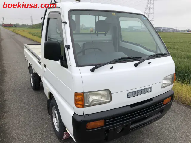 1996 Suzuki Carry 4x4, a white Kei Truck, for sale at Boeki USA in Paterson, NJ