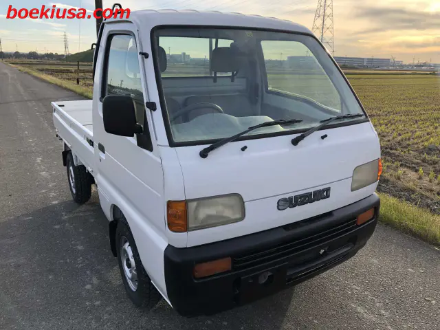 1997 Suzuki Carry 4x4, a white Kei Truck, for sale at Boeki USA in Paterson, NJ