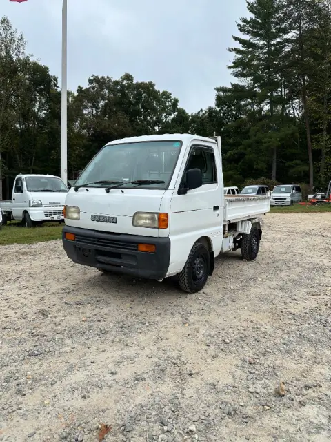 1997 Suzuki Carry Dump 4WD, a white Kei Truck, for sale at Mayberry Mini Trucks in Mount Airy, NC