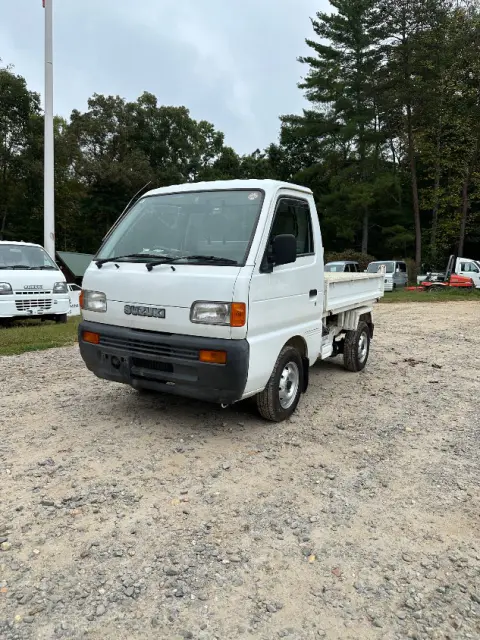 1997 Suzuki Carry Dump 4WD, a white Kei Truck, for sale at Mayberry Mini Trucks in Mount Airy, NC
