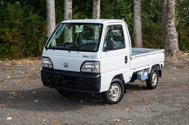 1998 Honda Acty Super Delux Realtime 4WD, a black Kei Truck, for sale at The Import Guys in Ferndale, WA