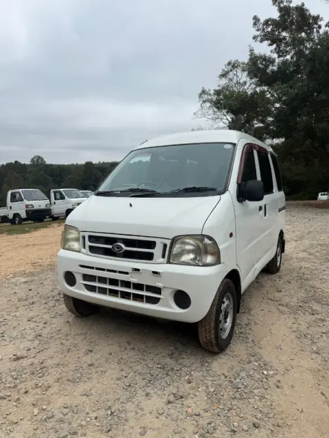 1999 Daihatsu Hijet 4WD, a white Kei Van, for sale at Mayberry Mini Trucks in Mount Airy, NC