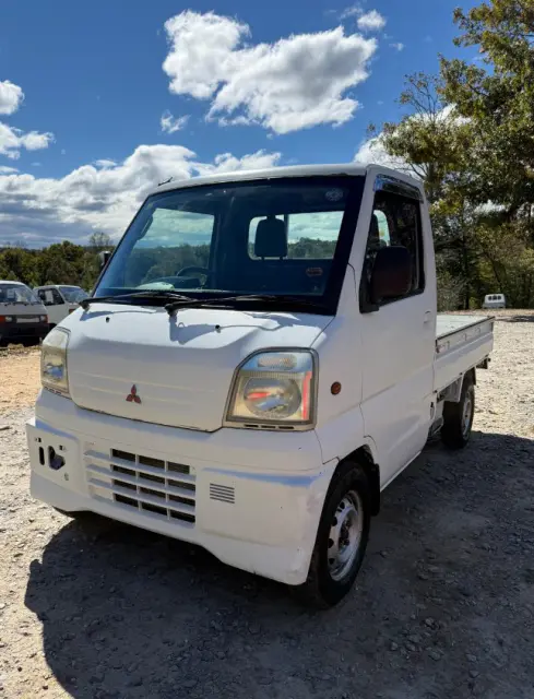 1999 Mitsubishi Minicab 4WD, a white Kei Truck, for sale at Mayberry Mini Trucks in Mount Airy, NC