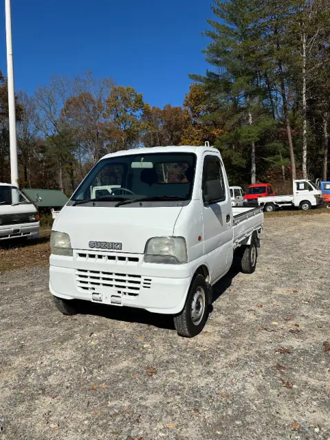 2000 Suzuki Carry 4WD, a white Kei Truck, for sale at Mayberry Mini Trucks in Mount Airy, NC