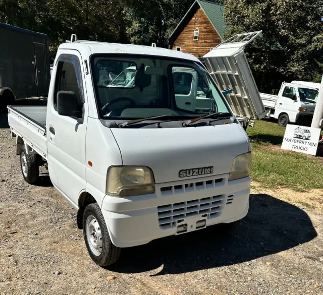 2000 Suzuki Carry 4WD, a white Kei Truck, for sale at Mayberry Mini Trucks in Mount Airy, NC