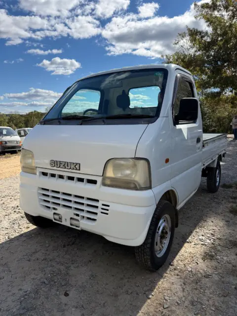 2000 Suzuki Carry 4WD, a white Kei Truck, for sale at Mayberry Mini Trucks in Mount Airy, NC
