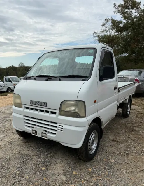 2000 Suzuki Carry 4WD, a white Kei Truck, for sale at Mayberry Mini Trucks in Mount Airy, NC