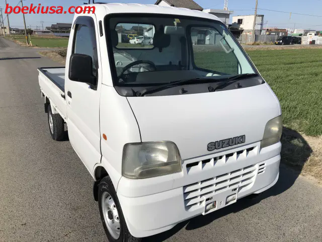 2000 Suzuki Carry, a white Kei Truck, for sale at Boeki USA in Paterson, NJ