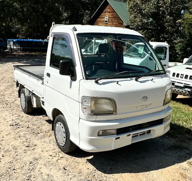 2001 Daihatsu Hijet 4WD, a white Kei Truck, for sale at Mayberry Mini Trucks in Mount Airy, NC