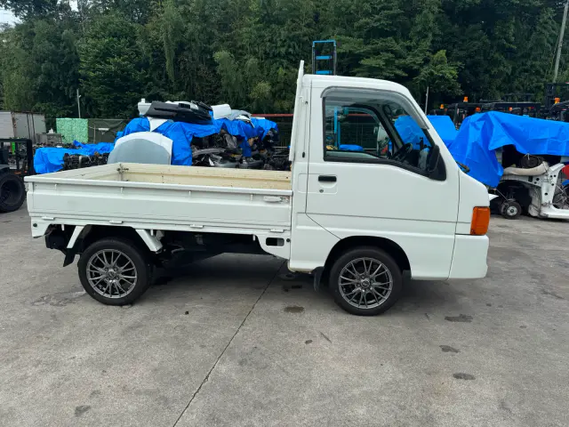 2001 Subaru Sambar 4x4, a white Kei Truck, for sale at Skyline Kei Trucks in Houston, TX