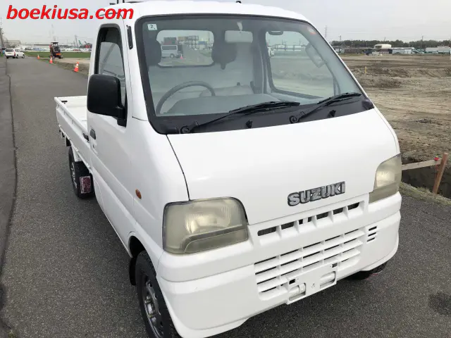 2001 Suzuki Carry 4x4, a white Kei Truck, for sale at Boeki USA in Paterson, NJ