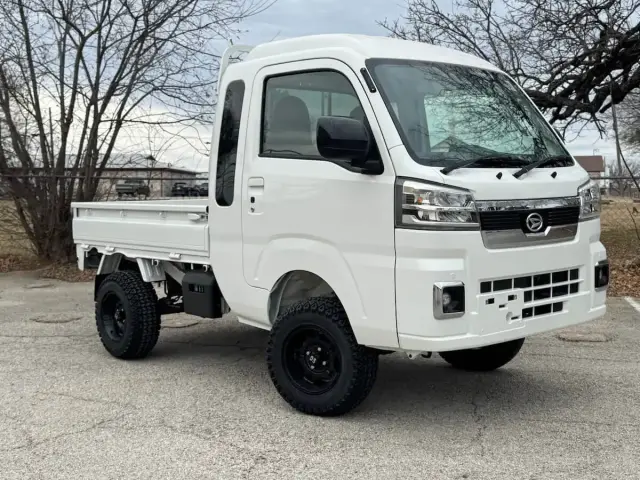 2026 Daihatsu Hijet Jumbo Cab Farming Package, a white off-road Kei Truck, for sale at Weatherford Mini Trucks in Weatherford, TX